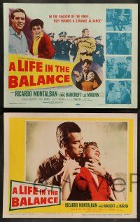 8z288 LIFE IN THE BALANCE 8 LCs '55 early Ricardo Montalban, Anne Bancroft, Lee Marvin!