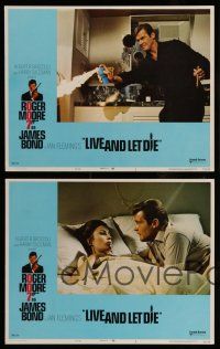 8z608 LIVE & LET DIE 7 LCs '73 Roger Moore as James Bond, sexy Jane Seymour, Yaphet Kotto!
