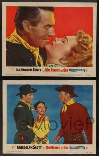8z304 MAN BEHIND THE GUN 8 LCs '52 images of Randolph Scott, pretty Patrice Wymore, Lina Romay!