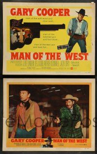 8z308 MAN OF THE WEST 8 LCs '58 Gary Cooper is the man of the notched gun and fast draw!
