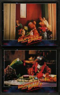 8z334 MUPPETS FROM SPACE 8 LCs '99 Kermit, Miss Piggy, Fozzie Bear & Gonzo, Jim Henson sci-fi!