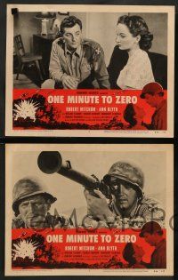 8z362 ONE MINUTE TO ZERO 8 LCs R56 Robert Mitchum, Ann Blyth, Howard Hughes!