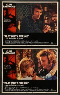 8z387 PLAY MISTY FOR ME 8 LCs '71 classic Clint Eastwood, Jessica Walter, an invitation to terror!