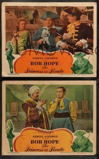 8z864 PRINCESS & THE PIRATE 3 LCs '44 images of Bob Hope, Walter Sleazak, & sexy Virginia Mayo!