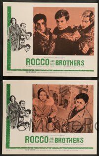 8z419 ROCCO & HIS BROTHERS 8 LCs '61 directed by Luchino Visconti, Alain Delon, Annie Girardot!