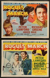 8z420 ROGUE'S MARCH 8 LCs '52 Peter Lawford, Janice Rule & Richard Greene in a land of mystery!