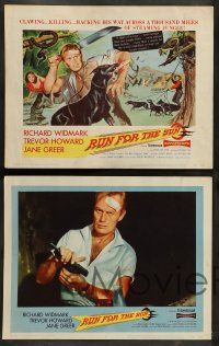 8z425 RUN FOR THE SUN 8 LCs '56 Richard Widmark finds Nazi war criminals in Central American jungle