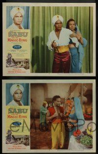 8z426 SABU & THE MAGIC RING 8 LCs '57 great images of Sabu in Arabian adventure fantasy!