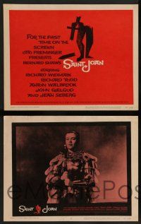 8z429 SAINT JOAN 8 LCs '57 Jean Seberg as Joan of Arc, Preminger, wonderful Saul Bass art!