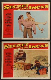 8z441 SECRET OF THE INCAS 8 LCs '54 Charlton Heston & Robert Young in South America!