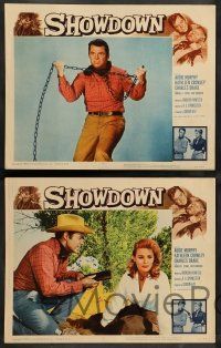 8z449 SHOWDOWN 8 LCs '63 Audie Murphy, pretty Kathleen Crowley, great cowboy images!