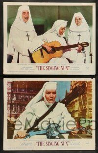 8z454 SINGING NUN 8 LCs '66 great images of Debbie Reynolds in nun's habit, Ricardo Montalban!