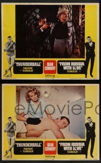 8z517 THUNDERBALL/FROM RUSSIA WITH LOVE 8 LCs '68 2 of Sean Connery's best James Bond roles!