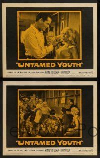 8z546 UNTAMED YOUTH 8 LCs '57 images of John Russell, sexy bad Mamie Van Doren & sexy girls!