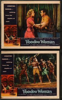 8z876 VOODOO WOMAN 3 LCs '57 Marla English is a woman by day & a monster by night!