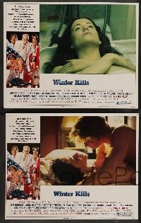 8z828 WINTER KILLS 4 LCs '79 Jeff Bridges, sexy Belinda Bauer, William Richert thriller, Solie art!