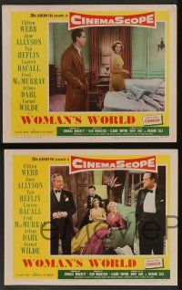 8z759 WOMAN'S WORLD 5 LCs '54 Van Heflin, Lauren Bacall, Fred MacMurray, Arlene Dahl!