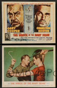 8z577 WRECK OF THE MARY DEARE 8 LCs '59 Gary Cooper, Charlton Heston, directed by Michael Anderson!