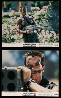 9a048 COMMANDO 8 8x10 mini LCs '85 Arnold Schwarzenegger, 13 year-old Alyssa Milano!