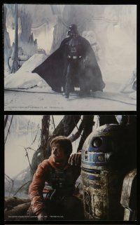 9a056 EMPIRE STRIKES BACK 8 color 8x10 stills '80 Lucas, Luke, Darth Vader, Han, Chewie, Leia, R2!