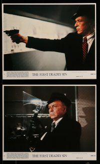 9a066 FIRST DEADLY SIN 8 8x10 mini LCs '80 Frank Sinatra's final role, Faye Dunaway, James Whitmore