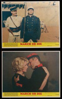 9a107 MARCH OR DIE 8 8x10 mini LCs '76 Gene Hackman, Terence Hill in French Foreign Legion!
