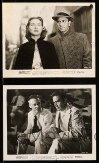 9a730 SLEEPING CITY 6 8x10 stills R56 great images of Richard Conte & sexy Peggy Dow!