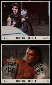 9a165 UNIVERSAL SOLDIER 8 8x10 mini LCs '92 Jean-Claude Van Damme & Dolph Lundgren, great action!