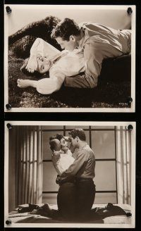 9a461 UNTIL THEY SAIL 10 deluxe 8x10 stills '57 great romantic image of Paul Newman & Jean Simmons!