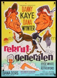 9b686 ON THE DOUBLE Danish '62 Lundvald art of wacky Danny Kaye, plus sexy Diana Dors in bubbles!