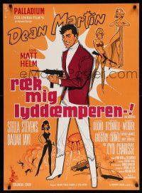 9b702 SILENCERS Danish '66 art of Dean Martin with gun + the sexy Slaygirls by Aage Lundvald