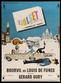 9b705 SUCKER Danish '66 Gerard Oury's Le Courniaud, Bourvil, Louis De Funes, French comedy!