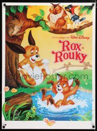 9b253 FOX & THE HOUND French 23x31 R88 friends who didn't know they were supposed to be enemies!