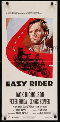 9b217 EASY RIDER Italian locandina R70s Peter Fonda, motorcycle biker classic Dennis Hopper directed!
