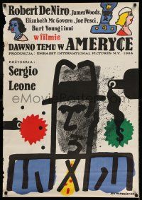 9b581 ONCE UPON A TIME IN AMERICA Polish 27x39 '86 Robert De Niro, Sergio Leone, Mlodozeniec art!