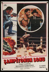 9b095 TITLE SHOT Turkish '79 Tony Curtis cool art and image of boxers fighting in ring!