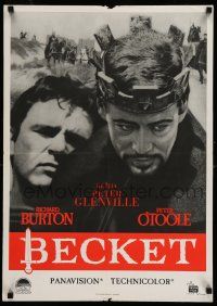 9b404 BECKET Yugoslavian 20x28 '64 great image of Richard Burton in the title role, Peter O'Toole!