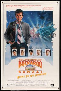 9c049 ADVENTURES OF BUCKAROO BANZAI 1sh '84 Peter Weller science fiction thriller!