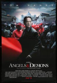 9c071 ANGELS & DEMONS advance 1sh '09 Tom Hanks, Ewan McGregor, cool image from Dan Brown's book!
