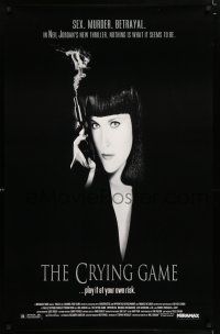 9c164 CRYING GAME 1sh '92 Neil Jordan classic, great image of Miranda Richardson with smoking gun!