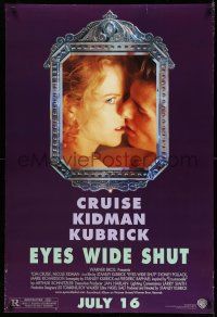 9c231 EYES WIDE SHUT advance DS 1sh '99 Stanley Kubrick, image of Tom Cruise & Nicole Kidman!