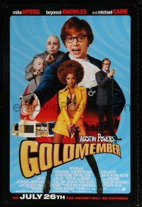 9c275 GOLDMEMBER advance 1sh '02 Mike Myers as Austin Powers, Michael Caine, Beyonce Knowles!