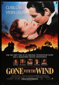 9c280 GONE WITH THE WIND advance DS 1sh R98 Clark Gable, Vivien Leigh, Terpning art,all-time classic