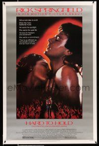 9c306 HARD TO HOLD 1sh '84 close-up of Rick Springfield, rock & roll concert!