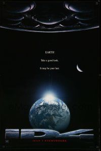 9c348 INDEPENDENCE DAY style B teaser 1sh '96 great image of enormous alien ship over Earth!