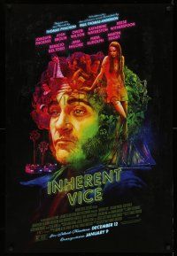 9c356 INHERENT VICE advance DS 1sh '14 Joaquin Phoenix, Brolin, Wilson, wild different artwork!