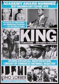 9c402 KING: A FILMED RECORD. MONTGOMERY TO MEMPHIS 1sh R12 Martin Luther King documentary!