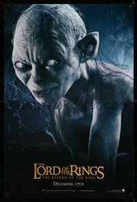 9c430 LORD OF THE RINGS: THE RETURN OF THE KING teaser DS 1sh '03 CGI Andy Serkis as Gollum!