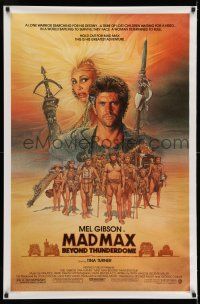 9c441 MAD MAX BEYOND THUNDERDOME 1sh '85 art of Mel Gibson & Tina Turner by Richard Amsel!