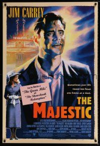 9c447 MAJESTIC DS 1sh '01 great art of Jim Carrey, directed by Frank Darabont!